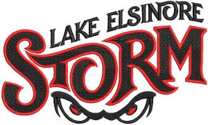 Lake elsinore storm logo embroidery design