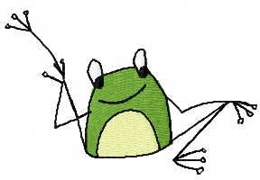 funny frog free embroidery design 2