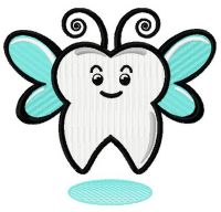 Tooth fairy embroidery design