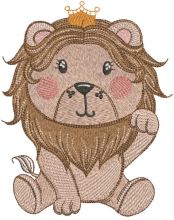 Hello lion king embroidery design
