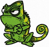 Chameleon Friend of Rapunzel  embroidery design