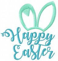 Happy Easter free machine embroidery design