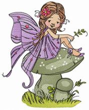 Forest fairy embroidery design
