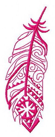 Feather 15 machine embroidery design