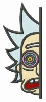 Hypnotic Rick half face embroidery design