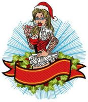 Unusual Christmas embroidery design