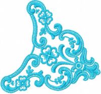 Blue style decoration free embroidery design