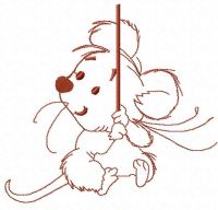 Diseño de bordado a máquina libre de ratón de circo