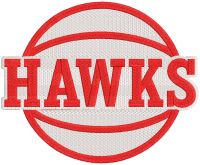 Atlanta Hawks Alternate logo embroidery design