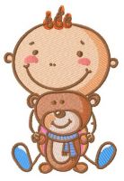 Baby's playtime 4 embroidery design