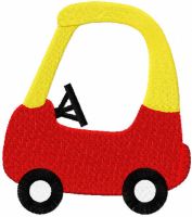 Toy car free embroidery design