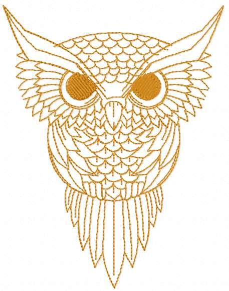 Brown owl free embroidery design