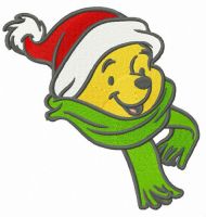 Pooh's warm winter set embroidery design