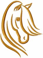 Tribal horse free embroidery design 1