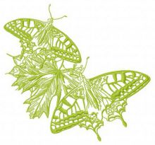 Autumn butterflies 4 embroidery design
