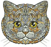 Mosaic cat 10 embroidery design