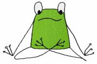 Yoga frog free embroidery design