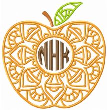 NHK apple embroidery design