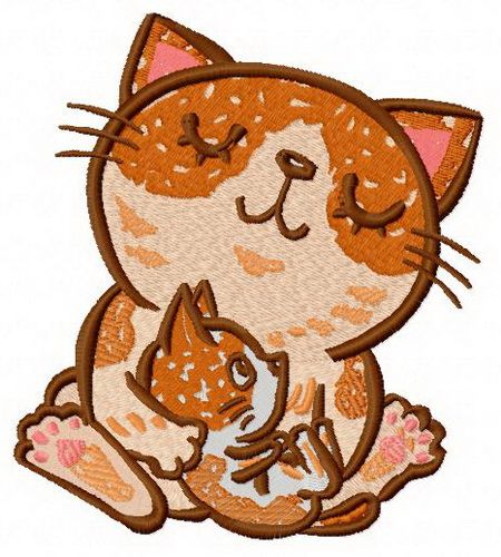 Cat's family 2 machine embroidery design