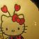 Hello Kitty ladybag design in embroidery hoop