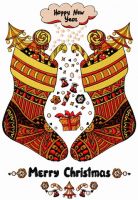 Christmas sock 7 embroidery design