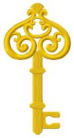 Golden key 6 embroidery design