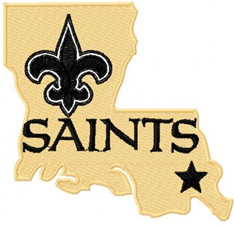 New Orlean Saints logo machine embroidery design