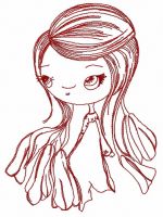 Shy blossom fairy 2 embroidery design