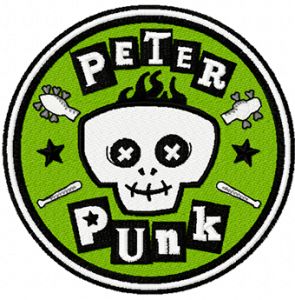 Peter Punk logo embroidery design