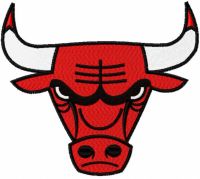 Chicago Bulls logo embroidery design