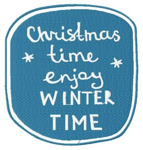 Enjoy winter time 5 embroidery design