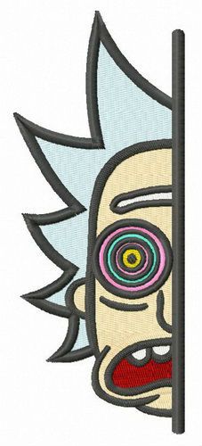 Hypnotic Rick half face machine embroidery design