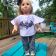 Doll shirt with lace effect embroidery design