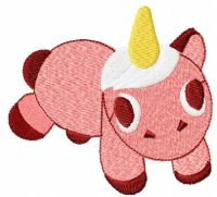 Cute pink unicorn free embroidery design