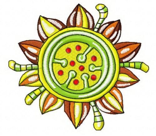 Strange sunflower 2 machine embroidery design