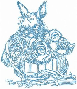 Unexpected gift embroidery design