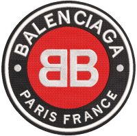 Balenciaga paris france logo embroidery design