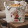 Soft textile basket happy fawn with christmas gift embroidery design