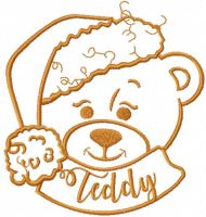 Christmas Teddy free embroidery design