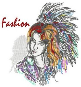 Indian fashion embroidery design