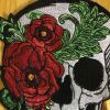 Patch with skull and flowers