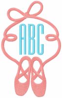 Pointe Monogram embroidery design