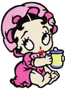 Betty Boop baby embroidery design