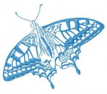 Blue butterfly 2 embroidery design
