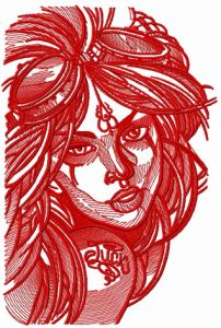 Luck tattoo embroidery design