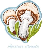 Agaricus Silvicola embroidery design