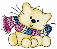 Snowcat embroidery design