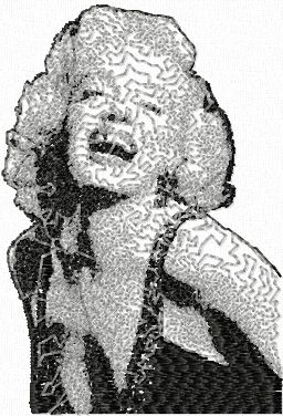 Marilyn Monroe free embroidery design