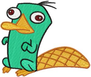 Perry the Platypus  embroidery design
