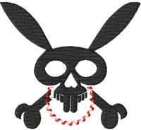Crazy Bunny Tribal embroidery design